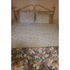 Image 1 : Double Size Brass Headboard 59 W, 49 T (Bedding/ Mattress/ Rails also Included)