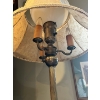 Image 3 : Antique-brass Floor Lamp with Beautiful Unrestored Shade

In Working Condition. 