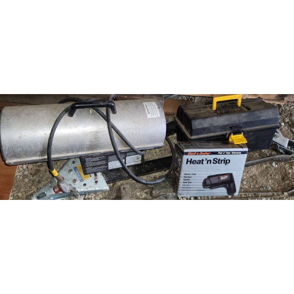 Coleman 5075-751C Heater, B&D Heat Gun 5790-04, Toolbox 15 W, 8 D, 9 T, Power Fist Tow Bar and More!