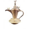 Image 3 : Brass Dallah with Engravings and a Bowl