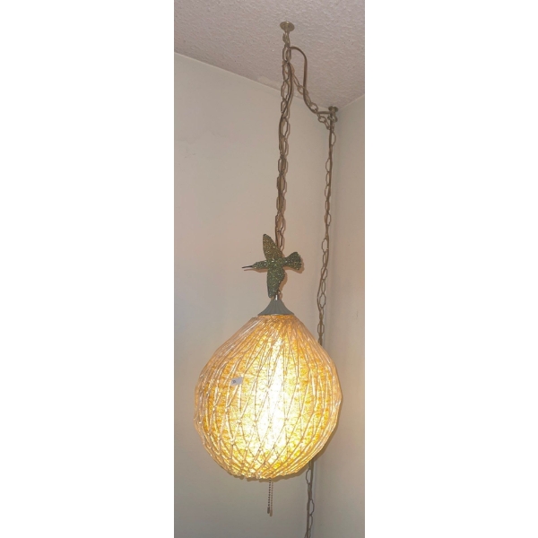 Gold Toned Vintage Swag Lamp 16W