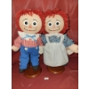 Image 1 : Raggedy Anne & Raggedy Andy Dolls 12T