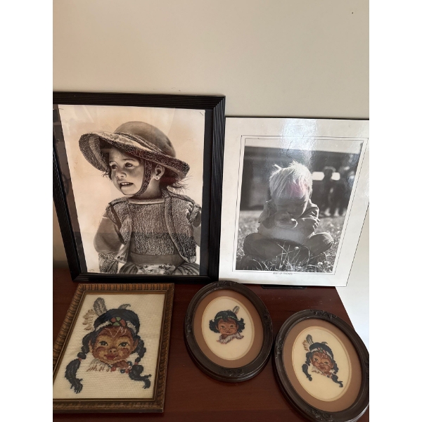Home Decor Prints and Needlepoints, largest is 18x22