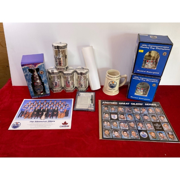 Replica Stanly Cups, Team Photos, and Beer Stein