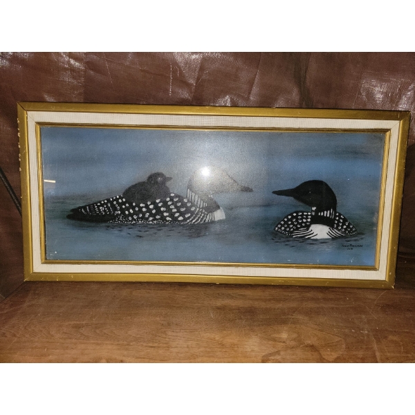 Art Work of Loons by Judy Mulligan 1991 33W