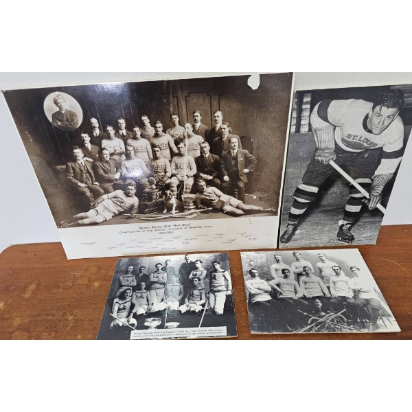 Quebec Bull Dogs 1912 Antique Hockey Photographs, Including Team and Individual Shots