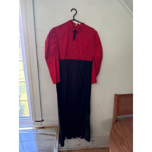 Vintage Red and Black Dress