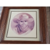 Image 2 : "Little Cowboy" and "Prairie Girl" by Vel Miller, Carved Wooden Head Sculpture and Wooden Level