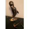 Image 2 : Solid Brass Playful Dolphin 12T w/ Nautical Boat Anchor