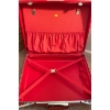 Image 6 : Vintage Fire Engine Red SAMSONITE Hard Case w/ Twin Nap Sacs Geometric Art & More