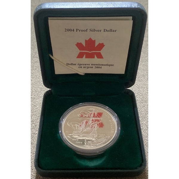 2004 Proof Silver Dollar 99.9% Silver 25.175 Grams