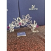 Image 2 : Swarovski Crystal Flower Branch Sculpture With Pink Accents and Original Boxes