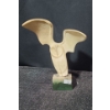 Image 1 : Indigenous Art Carved Antler on Jade Base, Artist: Maureen Morris, 6 W Wingspan, 8 T 