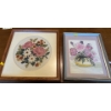 Image 1 : Floral Needlepoint Art (14.5x14.5) w/ Floral Art Piece 