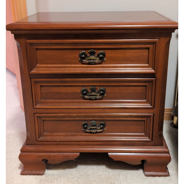 Gibbard Solid Cherry 3 Drawer Night Stand  26x18x22