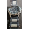 Image 2 : Mens Chronograph-Style Zhowe Watch with Rubber Strap and Metal Ring Set