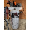 Image 1 : 60 gallon air compressor manufactured by Iron Horse with hoses and other attachments ready for the n