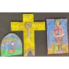 Image 1 : 3 Hand-Coloured Christian Religious Plaques