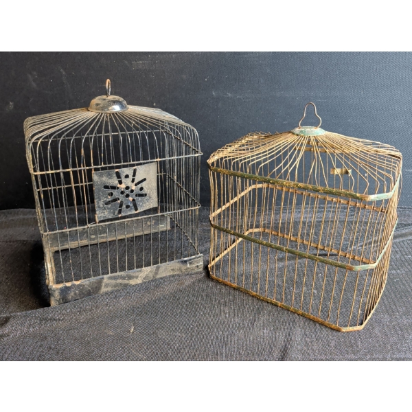 Antique Small Bird Enclosures / Cages (2)