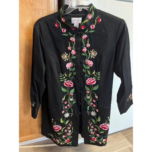 Women’s jackets . 1 made in Hong Kong, other unknown. Beautiful hand stitching details