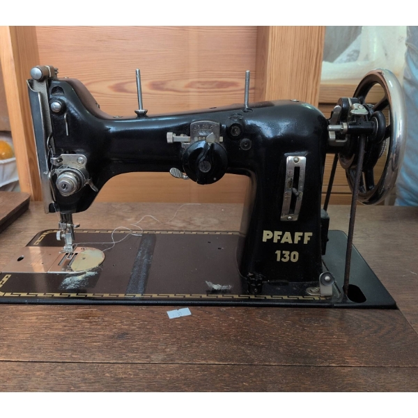 1951 Pfaff 130 Treadle Sewing Machine with Accessories