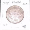 Image 1 : 1918 Canadian 50 Cent Coin 92.5% Silver 11.62 Grams