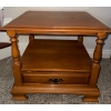Image 4 : Ethan Allen Heirloom Maple End/Side Lamp Two Tiered Table w/Magazine Rack