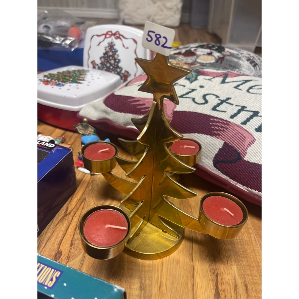 Holiday Home Collection - Festive Throw Pillows Candlebras Tins Poisettas & More