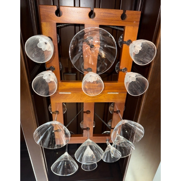 Hanging Wine Glass Rack or Stemware Holder 