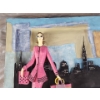Image 7 : Flirty "Shopping In New York" 3D Art Piece(19.5"W x 23.5"H) with a Pair of Fun Champagne Flutes
