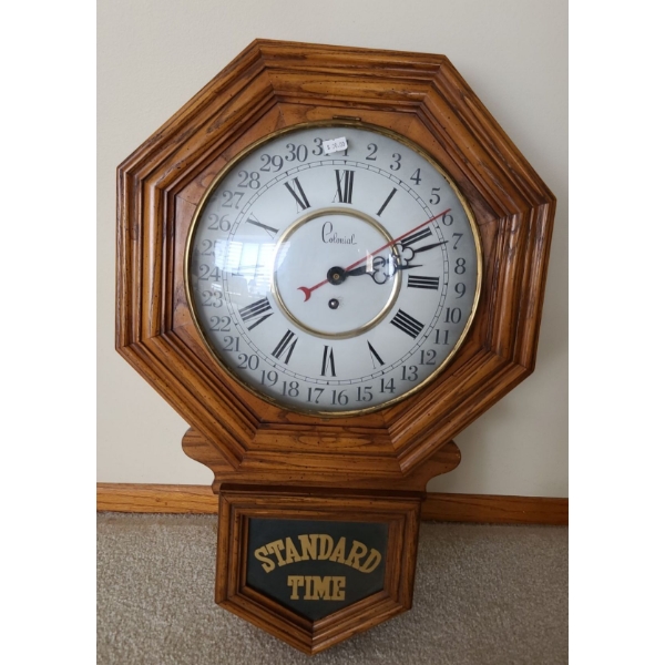 Solid Wood Colonial Clock 'Standard Time' - 16W, 25T 