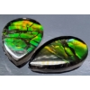Image 2 :  Ammolite Pair (2.7 ct total, 9×7×2.2 mm)
