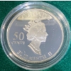 Image 3 :  2002 Royal Canadian Mint 50 Cent Golden Tulip Sterling Silver With 22K Gold Plating Coin