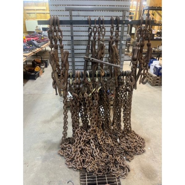 Chrome Stand 48 W, 18 D, 61 T w/ Heavy Duty Chains 