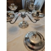 Image 1 : Antique Silver Plated Candleabra w/ Customizable Components 22W - Unique Piece