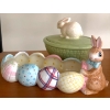 Image 2 : Holiday Seasonal Easter Ornaments w/ Baskets & Bunnies