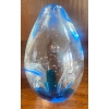 Image 4 : Vintage Blown Glass Paperweight,  Trinket Box & Silver Like Heart Box  5" tall paperweight