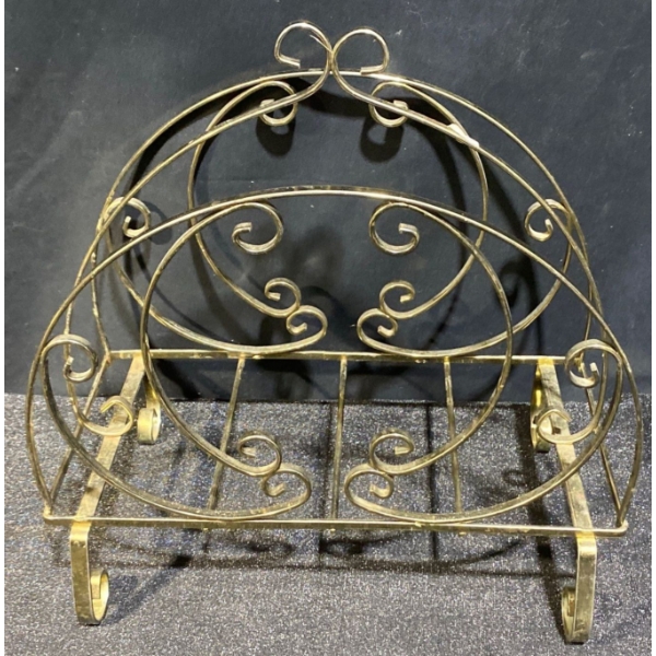 Brass Coloured Newspaper Stand