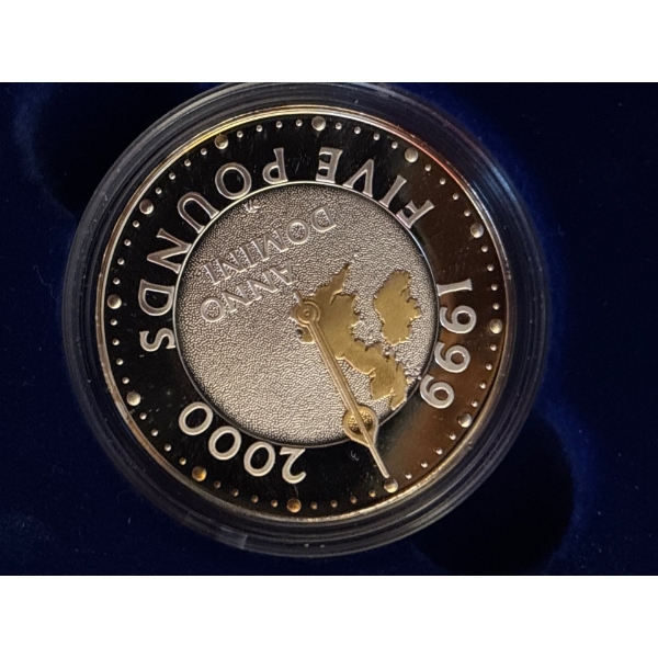2000 - 5 Pounds coin im .999 Silver - Millennium - Proof - Great Britain