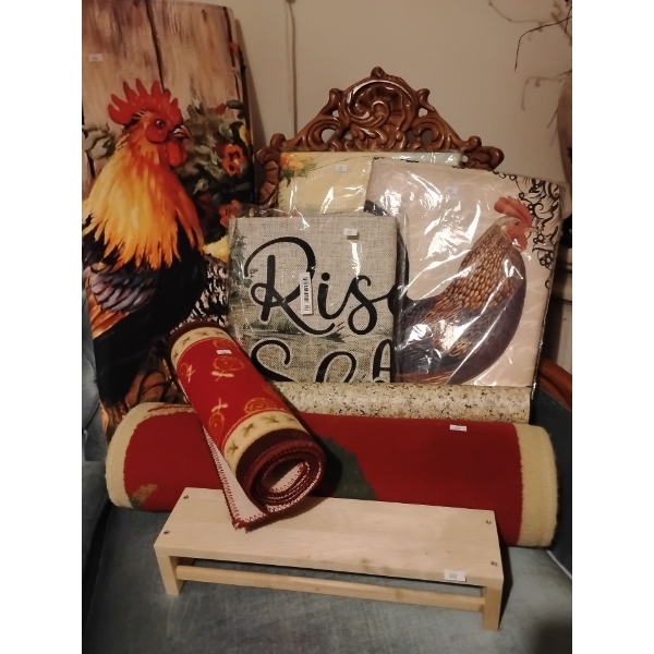 New Decorative Rooster Rugs Cock Carpets Kitchen Matts 