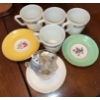 Image 4 : Mix of Tableware Including Pyrex Cups and mixed saucers