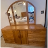 Image 1 : Vintage Delux Dresser w/ Arched Mirror 70x17x69