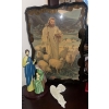 Image 1 : Religious Art 16x24 w/ Figurine Alike 17T