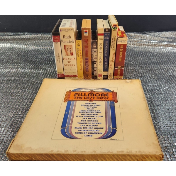 Listening Delights! Books on Cassette Tapes and CD's & Fillmore 3 Record Collection Set