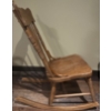 Image 4 : Antique Oak Pressed Back Rocking Chair (Child Size) 26"Tall