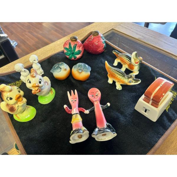 Vintage ceramic salt and pepper shakers collection 