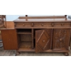 Image 13 : Carved Oak Hutch or Buffet with Storage, Circa 1940s