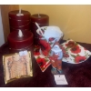 Image 1 : Adeline Porcelain Tea Cup w/ Saucer & Mummer Figurine w/ Flameless Candles