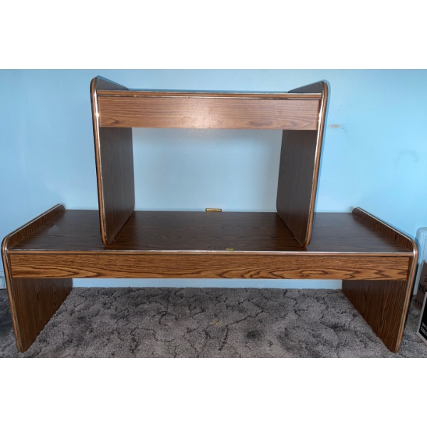 Vintage Coffee Table w/ One End Table  47" x 21" x 17" tall