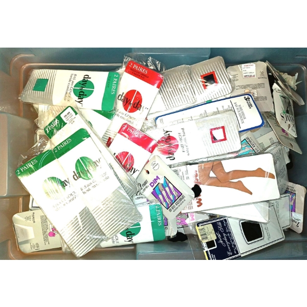 Large Tote Of Woman's Nylons & Tights  All Sizes